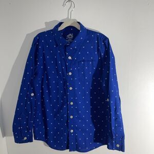 Thereabouts Little & Big Boys Long Sleeve Button-Down Shirt Blue M 10/12